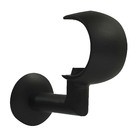 Suporte para Cortina de Teto Simples Santorino Alumínio Preto 28mm