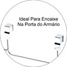 Suporte De Toalha Toalheiro Para Porta De Armário - Aço Croma