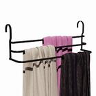 Suporte De Toalhas Toalheiro Triplo Box Elegance Preto 60cm