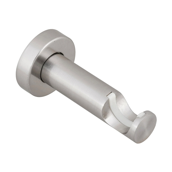 Suporte de Varão de Cortina Simples 28mm Alumínio Glam Reto Cromo Escovado Inspire