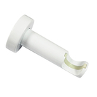 Suporte de Varão de Cortina Simples 28mm Alumínio Maya Reto Branco Brilhante Inspire