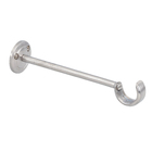 Suporte de Varão de Cortina Simples 28mm Metal Zamac Cromado Couselo