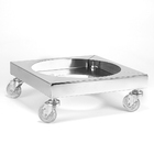 Suporte De Vaso Ou Cachepot Redondo 25 Cm Com Base - Inox