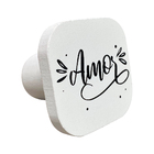 Suporte Decorativo De Madeira Amor Branco 6x6x5 Cm F01 - D'ro