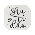 Suporte Decorativo De Madeira Gratidão Branco 6x6x5 Cm F01 -