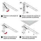 Suporte Dobrável Branco 250mm Hardt