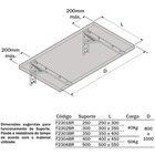 Suporte Dobrável Branco 250mm Hardt