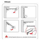 Suporte Dobrável Branco 350mm Hardt