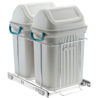 Suporte Duplo 2 Lixeiras 19l Embutir Corrediça Deslizante