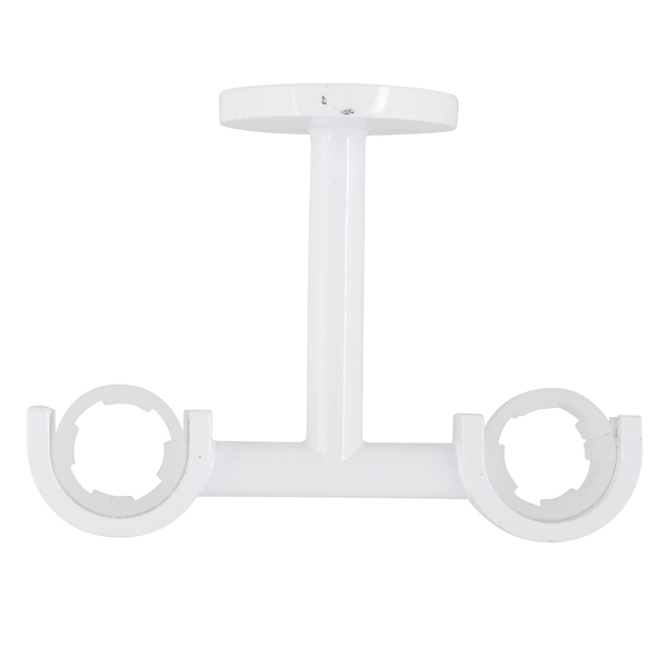 Suporte Duplo de Cortina Teto Maya Branco Brilhante 20/28mm Inspire