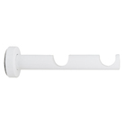 Suporte Duplo de Cortina Parede Maya Reto Branco Brilhante 28mm Inspire