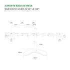 Suporte Duplo P/ Monitor De Mesa Ajustável 10" A 32" - Pix