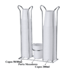 Suporte Duplo Para Copos Descartáveis 200ml E 50/80ml Future