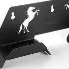 Suporte Duplo Porta Rédeas Cabeçada - Cabresto - Aço  - Preto