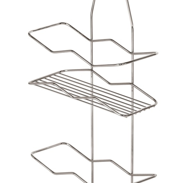 Suporte Duplo Porta Shampoo Zigzag Cromado Sem Furo Para Regi