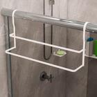 Suporte Duplo Porta Toalhas Toalheiro Box Branco Brilho 60cm