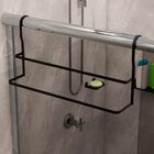 Suporte Duplo Porta Toalhas Toalheiro Box Preto Fosco 60cm