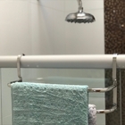 Suporte Duplo Porta Toalhas Toalheiro Para Box Alto Brilho