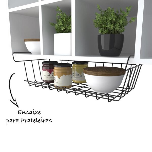 Suporte E Organizador Para Prateleira Em Aço- Stolf