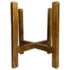 Suporte e Vaso De Polietileno Decorativo Plantas 30cm Cinza