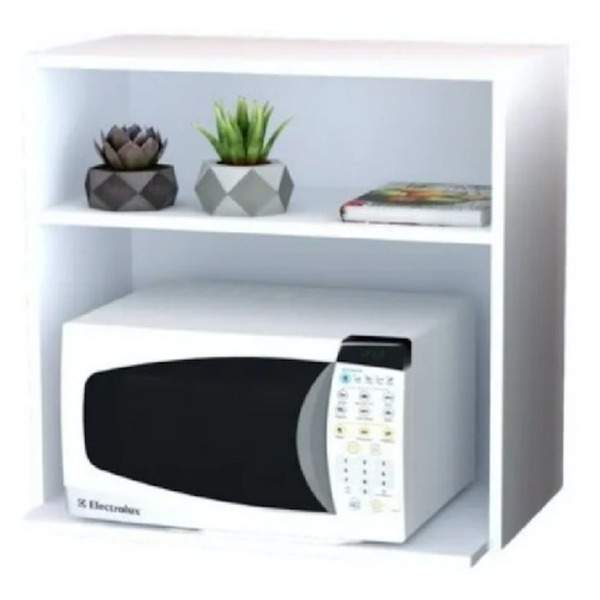 Suporte Em Mdf Branco Para Microondas Ou Forno Elétrico