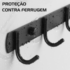 Suporte Embralumi Cabide 5 Ganchos Pendurar Multiuso Parede P