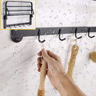 Suporte Embralumi Porta Toalha Ajustável Parede C/ 5 Ganchos