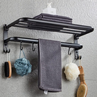 Suporte Embralumi Porta Toalha Banho Duplo Parede 7 Ganchos