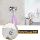 Suporte Embralumi Porta Toalheiro Gancho Roupa Aço Inox