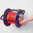 Suporte Enrolador + Mangueira Jardim 1/2" Com 50m + Esguicho