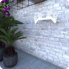 Suporte Enrolador De Mangueira De Jardim Flor Branco