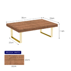 Suporte Ergonômico Para Monitor Aço Piatina Dourado Mdf 20x30