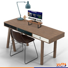 Suporte Ergonômico Para Monitor Aço Piatina Preto Mdf 20x30cm