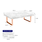 Suporte Ergonômico Para Monitor Aço Piatina Rosé Gold Mdf 20x