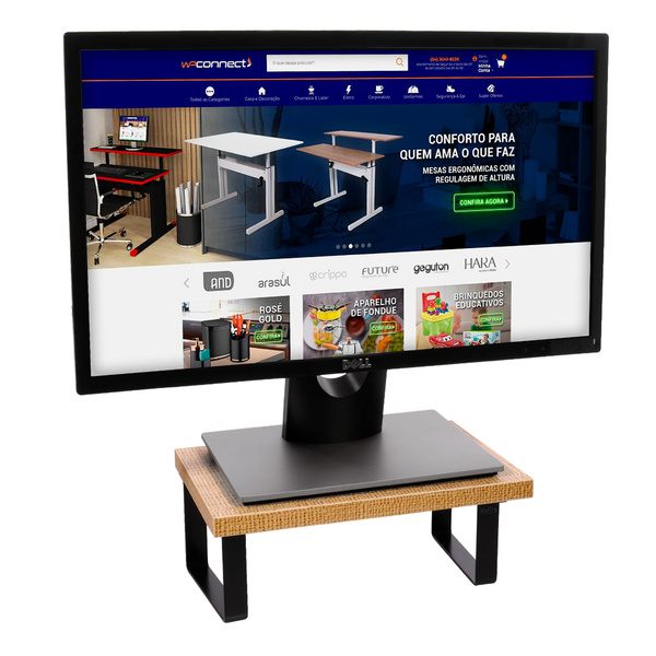 Suporte Ergonômico Para Monitor Tampo Mdf Decorativos 20x30cm