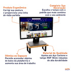 Suporte Ergonômico Para Monitor Tampo Mdf Decorativos 20x30cm