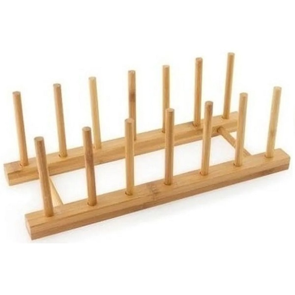 Suporte Escorredor De Pratos Em Bambu Eco Kitchen Mimo Style