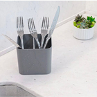 Suporte Escorredor De Talheres Azul Trium Pia Divisória Ou