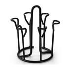 Suporte Escorredor Porta Copos Bancada Preto Elite Arthi