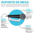 Suporte Expositor Descanso Base Apoio De Mesa Para 1 Microfon