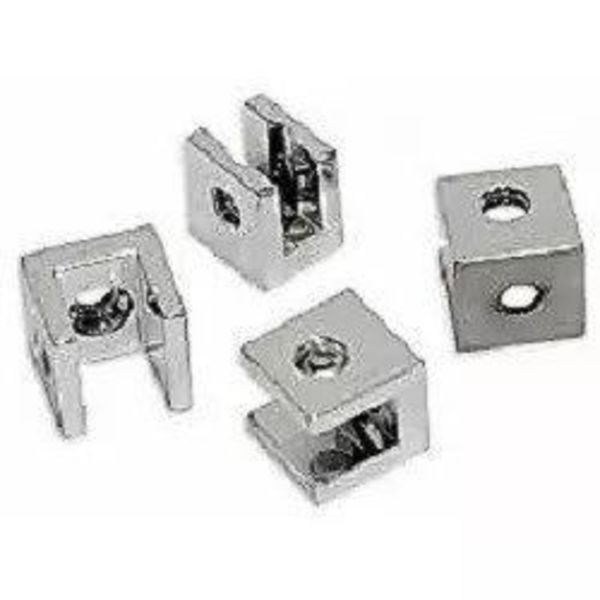Suporte Fenda Quadrado Para Prateleira Vidro 8mm - 100 Unidad