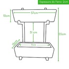 Suporte Ferro Jardim Vertical Com 2 Floreiras 37cm Bege