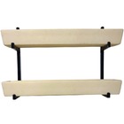 Suporte Ferro Jardim Vertical Com 2 Jardineiras 80cm Bege