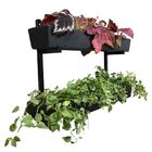 Suporte Ferro Jardim Vertical Com 2 Jardineiras 80cm Preto