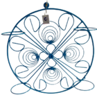 Suporte Ferro Mandala Para 4 Vasos - Azul