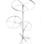 Suporte Ferro Vasos De Plantas Jardim Vertical 140cm Branco