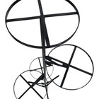 Suporte Ferro Vasos De Plantas Jardim Vertical 140cm Preto