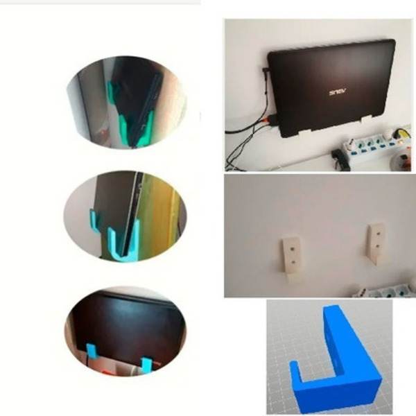 Suporte Fixar Prender Notebook Na Parede Ou Móveis