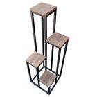 Suporte Floreira Para 4 Vasos De Flores E Plantas - Preto Ele