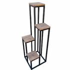 Suporte Floreira Para 4 Vasos De Flores E Plantas - Preto Ele